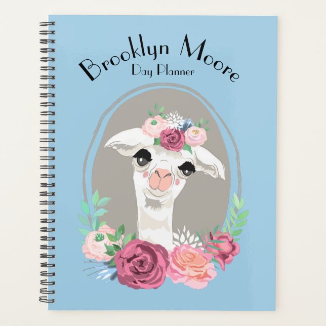 Agenda Doce Senhora Llama com Rosas (Frente)