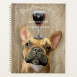 Agenda Dog Au Vin, Buldogue Francês<br><div class="desc">Dog Au Vin,  Bulldog francês de Fabfunky. Possui um Bulldog Francês com vinho. | 191809D</div>