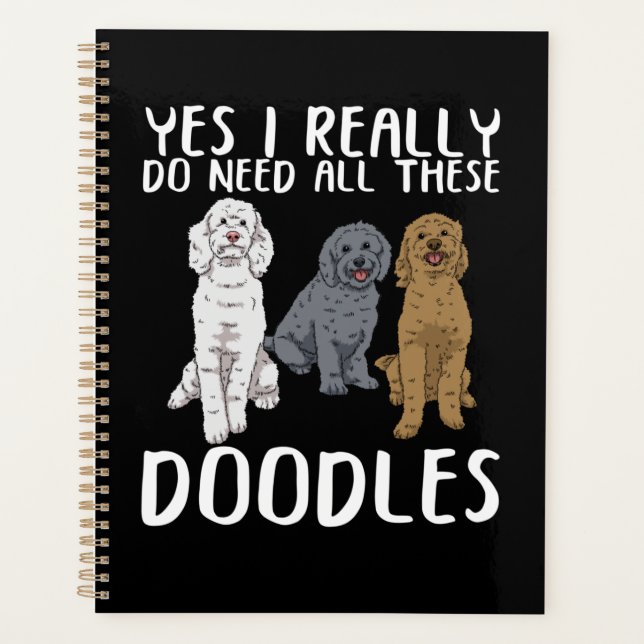 Agenda Dog Doodle Mãe Oferece Pai Labradoodle Doodle (Frente)