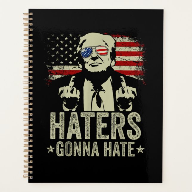 Agenda  Donald Trump Middle Finger (Frente)