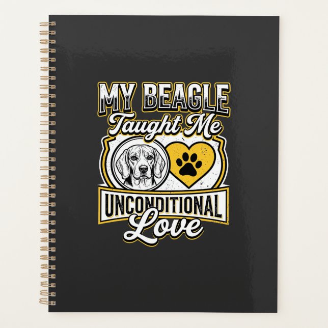 Agenda Dono de cachorro Beagle Amor Incondicional (Frente)