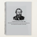 Agenda Dostoevsky Planner<br><div class="desc">A refined planner design featuring an illustrated portrait of Fyodor Dostoevsky and a memorable quote reflecting wisdom and introspection. Perfect for writers,  students and thinkers,  this planner blends productivity with literary inspiration for everyday planning.</div>