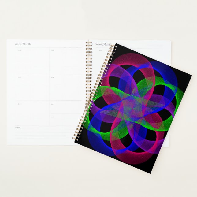 Agenda Double Loop Mesh Geometric Spiral Planner (Exibição)