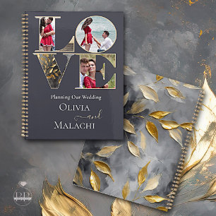 Agenda Dourada Folha Impasto Noir