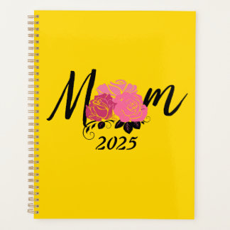 Agenda Dourado caderno espiralado amarelo para a mãe