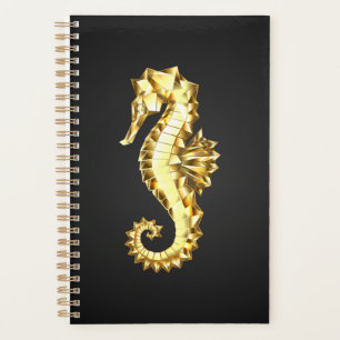 Agenda Dourado Cavalo de Mar Poligonal