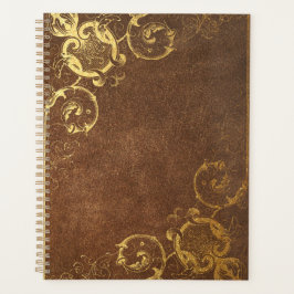 Agenda Dourado e antigo Cobrir de livro dourado