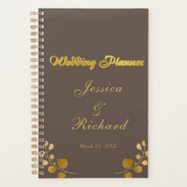 Agenda Dourado Planeador de Casamentos Eucalyptus