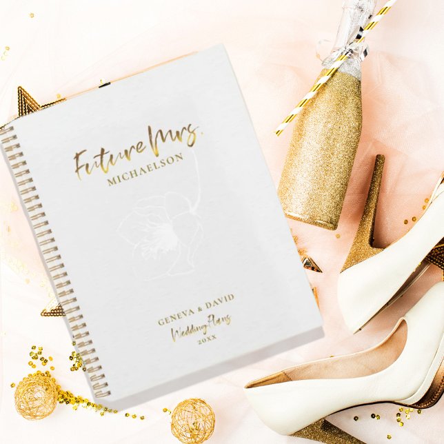 Agenda Dourado Script Future Sra. Wedding Planner (Criador carregado)