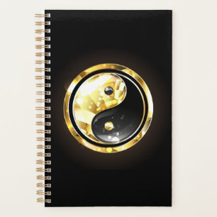 Agenda Dourado Yin Yang a preto