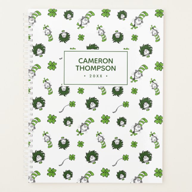 Agenda Dr. Seuss | Gato no padrão de cobertura do chapéu (Frente)