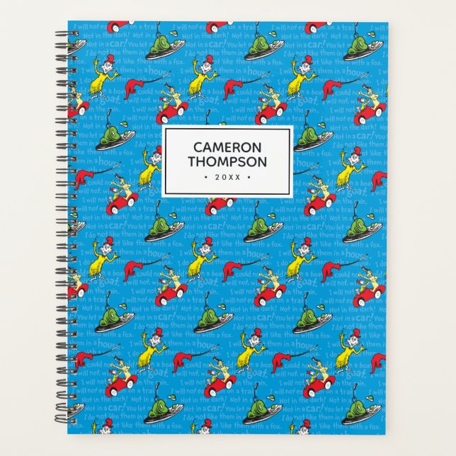 Agenda Dr. Seuss | Ovos Verdes E Padrões De Histórias De  (Frente)