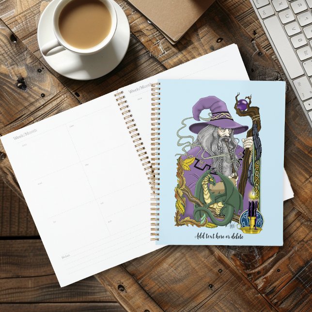 Agenda Dragão Mágico Celta Fantasia Roxo (Criador carregado)