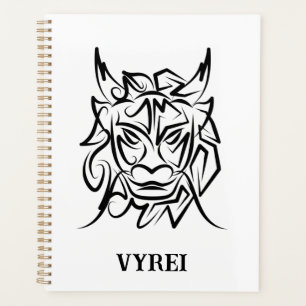 Agenda Dragão Tribal Negro e Branco