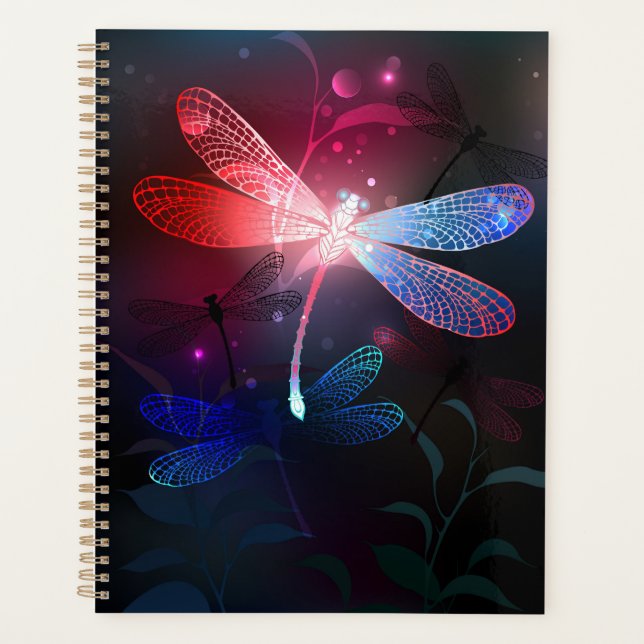 Agenda Dragonfly vermelha (Frente)