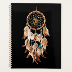 Agenda Dream Catcher com Penas Mágicas da América Nativa