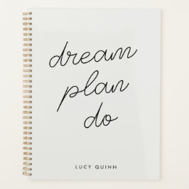 Agenda Dream Plan Do | Cinzas simples minimalistas modern