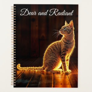 Agenda Dreamine feline gold cat retrata lindos animais de