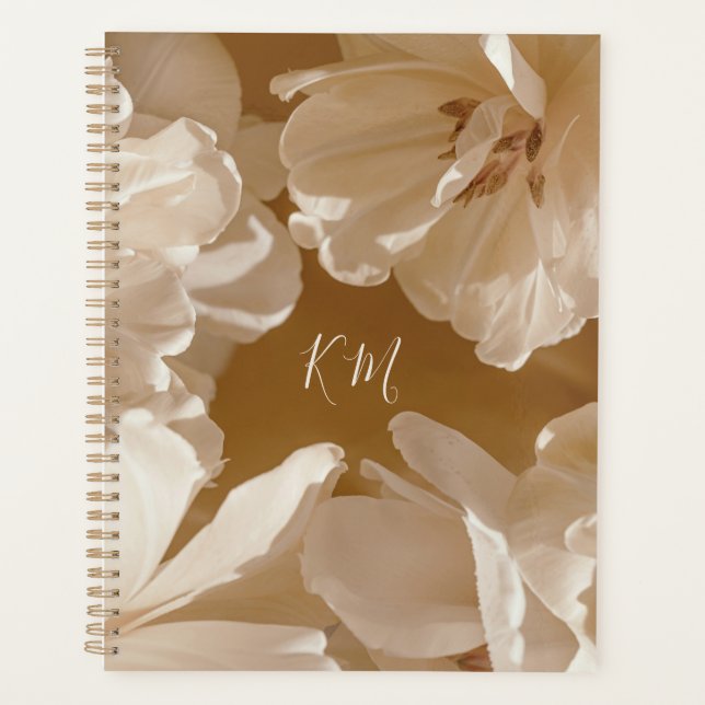 Agenda Dreamy and Luxurious White floral Initial (Frente)