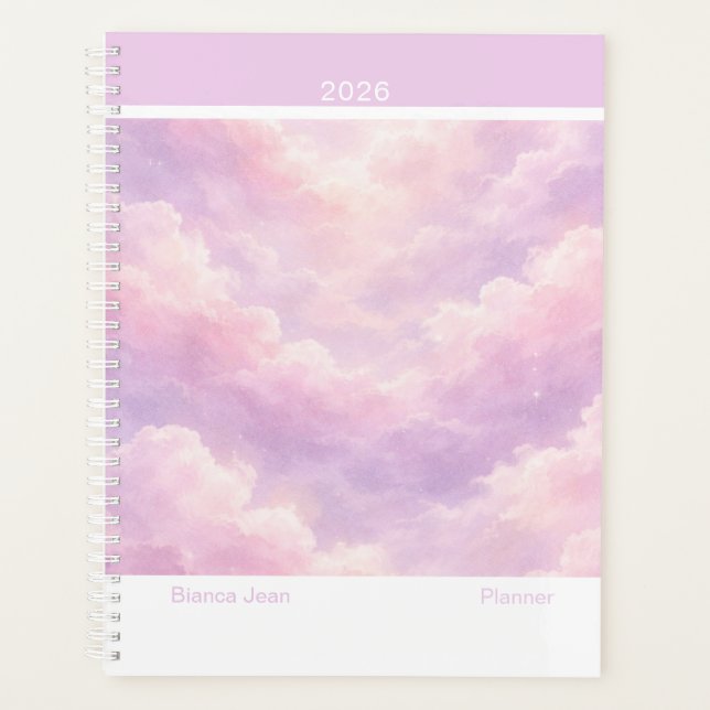 Agenda Dreamy Cotton Candy Cloudscape Modern Large (Frente)
