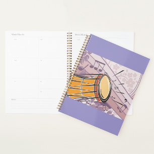 Agenda Drum Bongo Tradicional Com Notas De Música