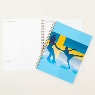 Agenda Duo de Patinação no Gelo Sueco Silhueta