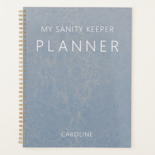 Agenda Dusty Blue Modern Marble