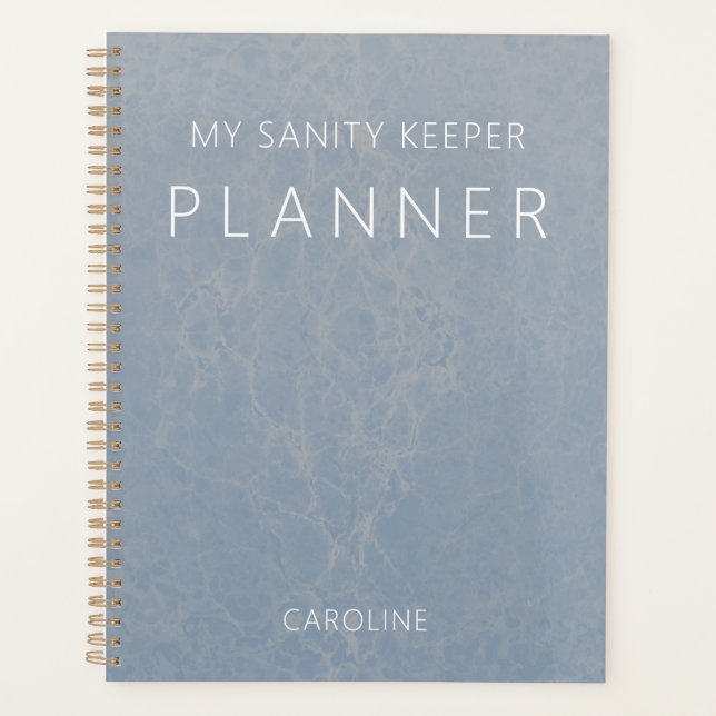 Agenda Dusty Blue Modern Marble (Frente)