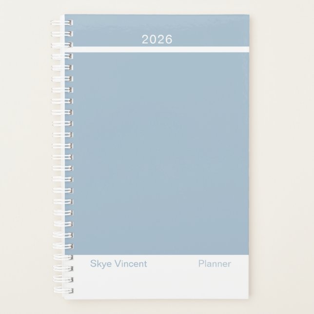 Agenda Dusty Blue Modern Small (Frente)