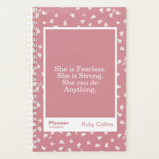 Agenda Dusty Pink Floral Block Quote | Fully Customizable