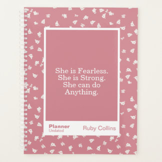 Agenda Dusty Pink Floral Block Quote | Fully Customizable