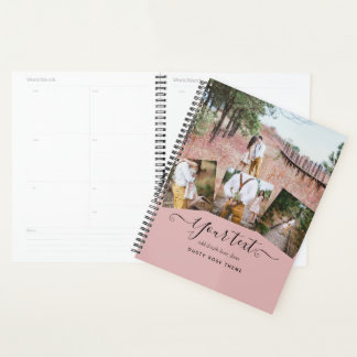Agenda Dusty Rosa Pink Newlyweds - Presente FOTO De Casam