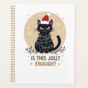 Agenda É Este Árvore de Natal de Gato Preto Engraçado Jol