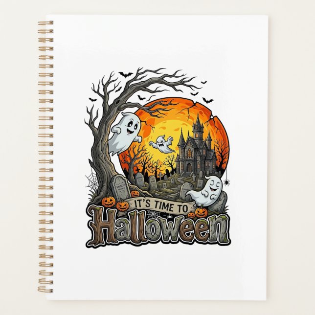 Agenda É Hora Halloween Casa Assombrada Cemitério Assusta (Frente)