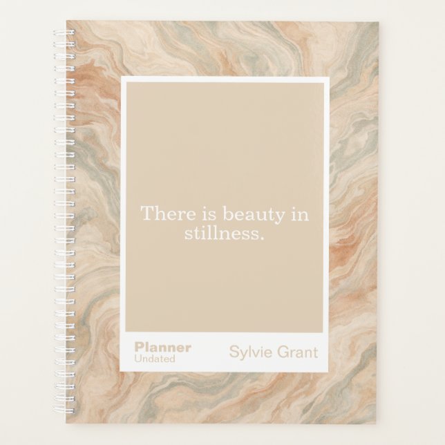 Agenda Earth Tone Marble Block Quote | Fully Customizable (Frente)