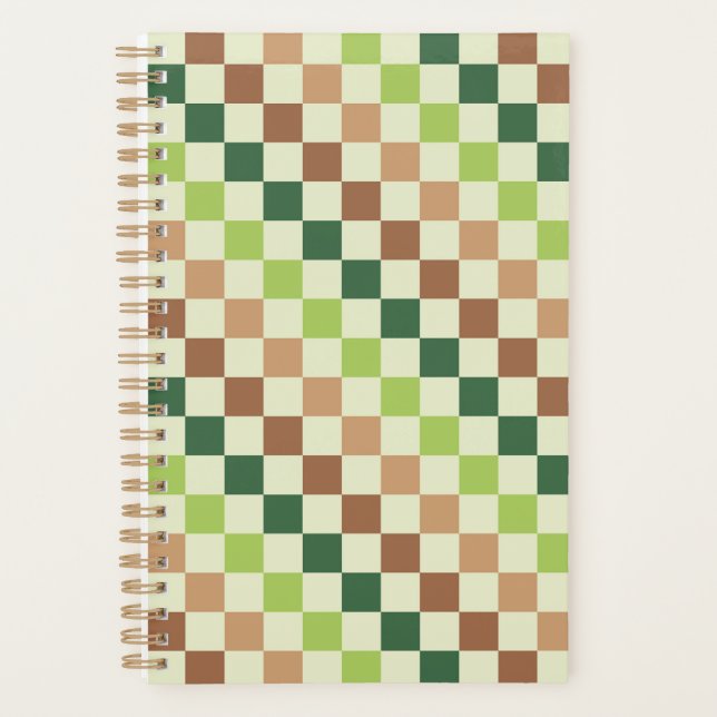 Agenda Earthy rainbow diagonal checkerboard pattern (Frente)
