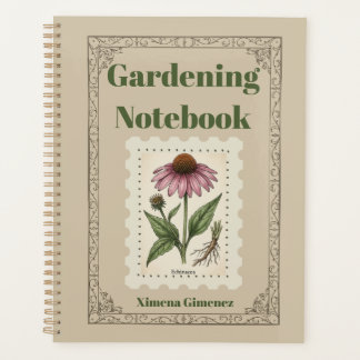 Agenda Echinacea Vintage Botanical Gardening Journal