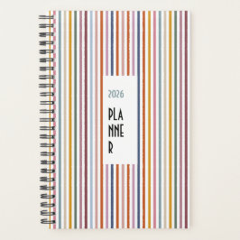 Agenda Echo Trails 2026 Planner – Multicolor Stripes