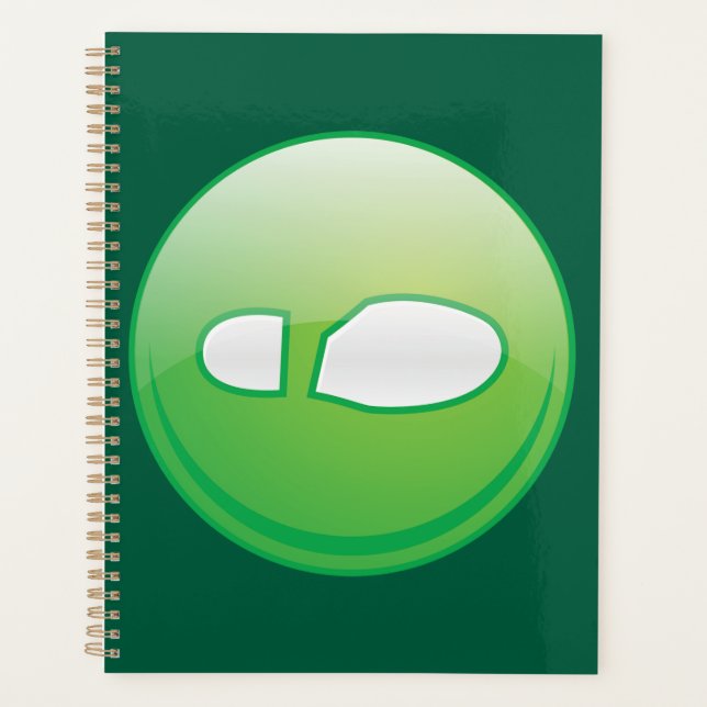 Agenda Eco-Friendly Green Footprint Icon (Frente)