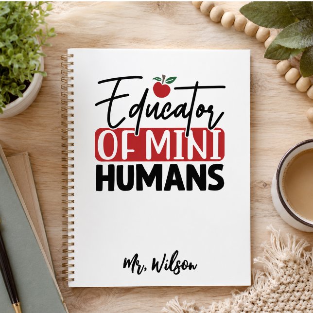 Agenda Educadora de Humanos Miniatura Caderno – Professor (Educator of Mini Humans Notebook – Funny Teacher)