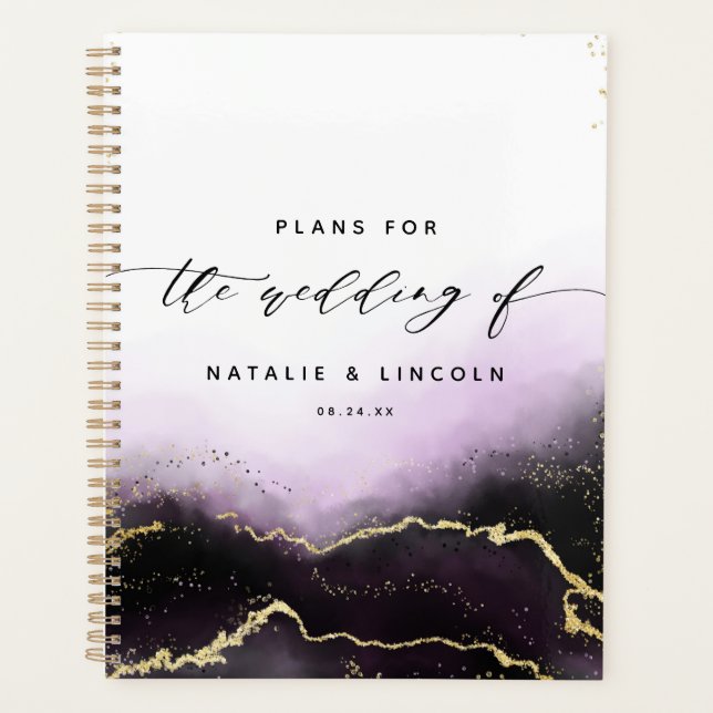 Agenda Eethal Mist Ombre Ametyst Purple Moody Casamento (Frente)