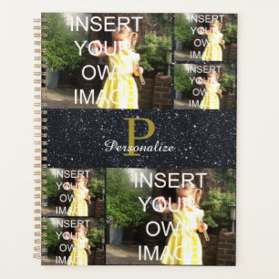 Agenda Efeito de brilho do monograma Foto personalizada 2