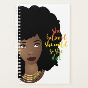 Agenda Ela Acreditava Que Podia, Mulher Negra, Cabelo Nat