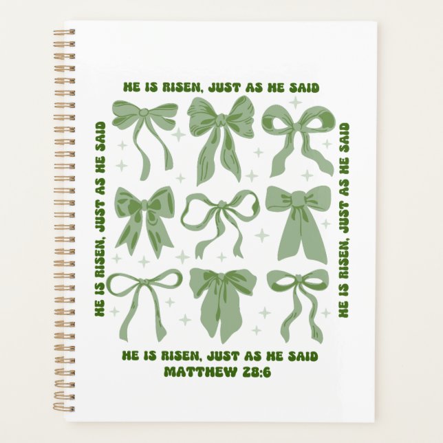 Agenda Ele É Páscoa De Arco Floral Risen (Frente)