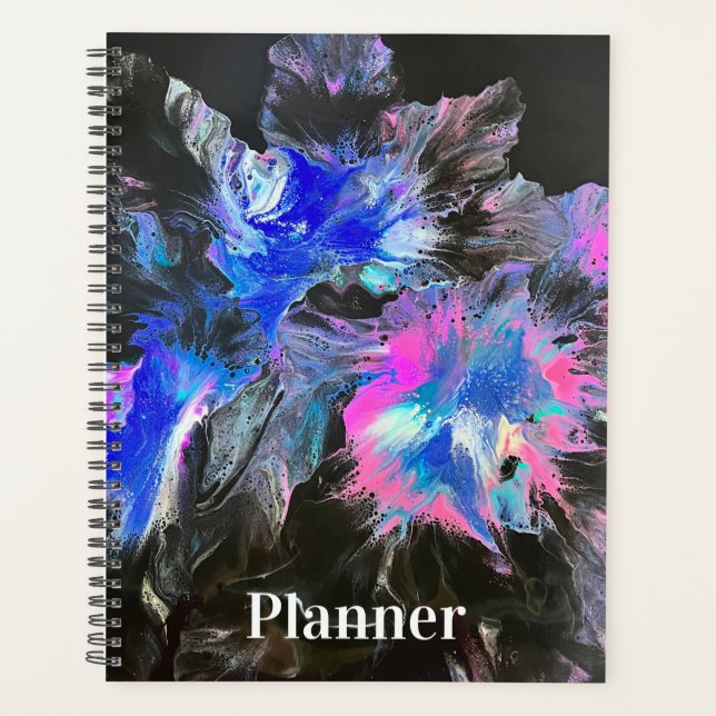 Agenda Electric Bloom Abstract Spiral-bound Planner (Frente)