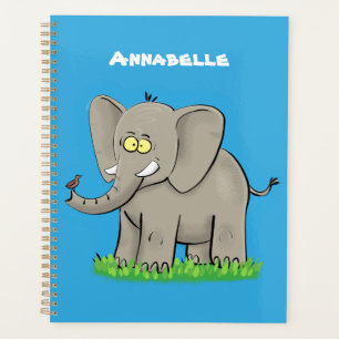 Agenda Elefante engraçado e bonito com desenho animado d