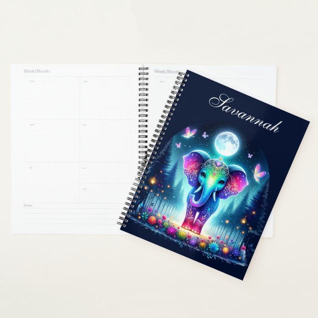 Agenda Elefante Holográfico Neon Colorful | (Exibição)