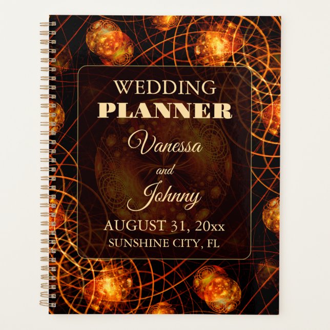 Agenda Elegant Classic Boho Modern Gold #901 Wedding (Frente)
