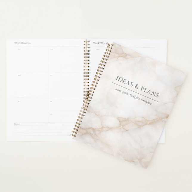 Agenda Elegant Marble Notebook for Notes and Journaling (Exibição)