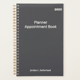 Agenda Elegant Minimalist Personalized Logo Gray 